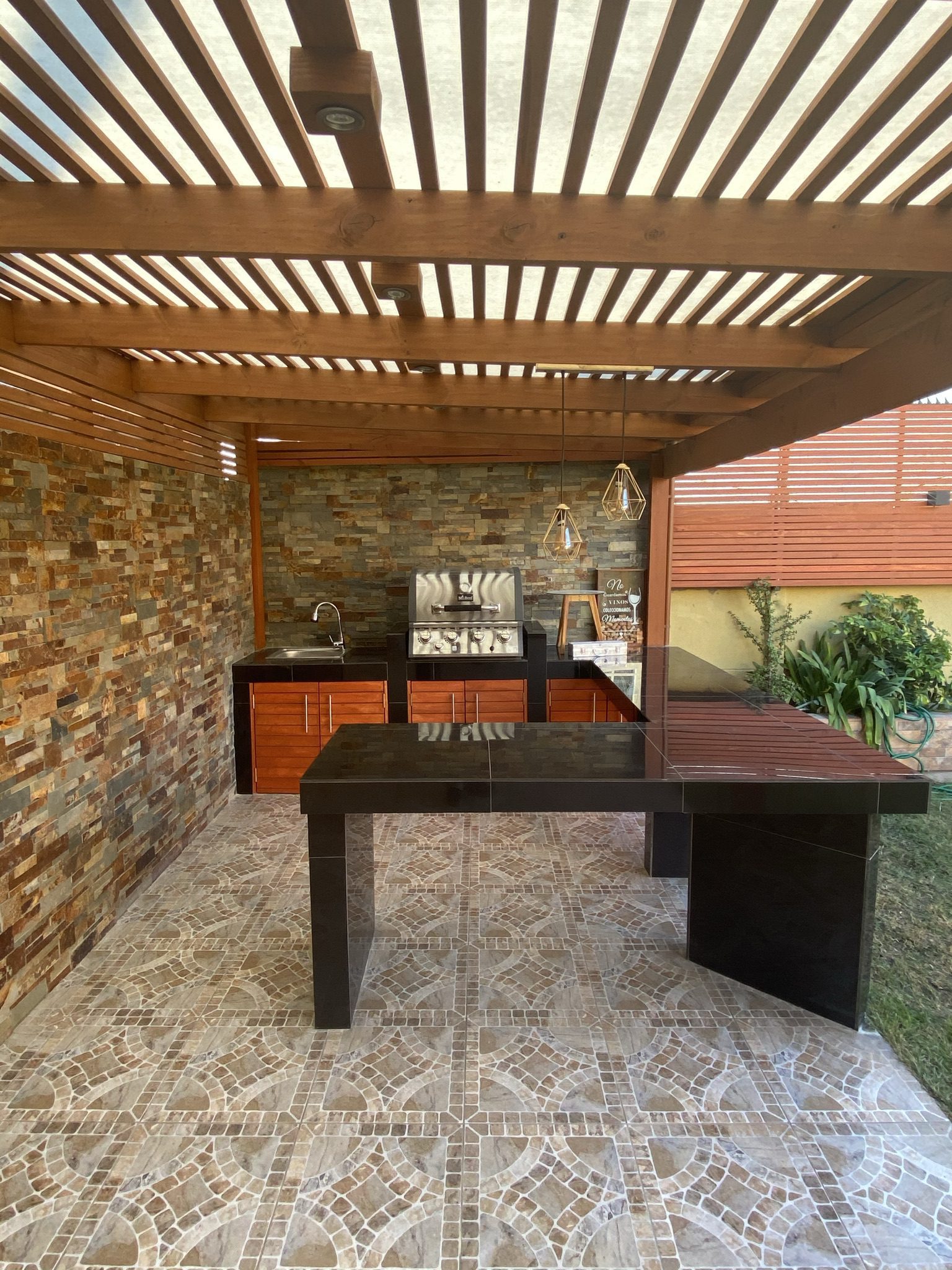 Pergola de madera