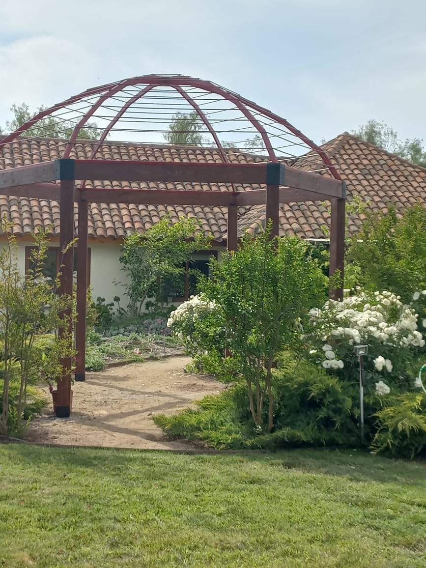 pérgola con postes